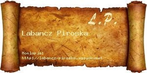Labancz Piroska névjegykártya