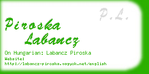 piroska labancz business card